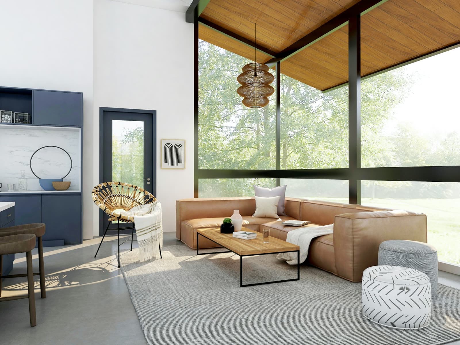 A simple wooden chair in a pale room